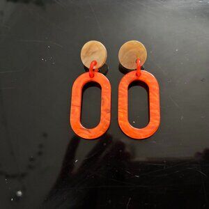 Great Summer Earrings, orange